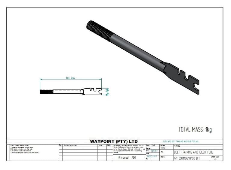 BELT TRAINING AND IDLER TOOL | Waypoint Engineering