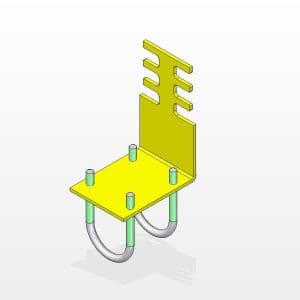 H Frame Bolt on Bracket